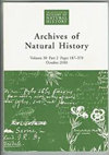 ARCHIVES OF NATURAL HISTORY